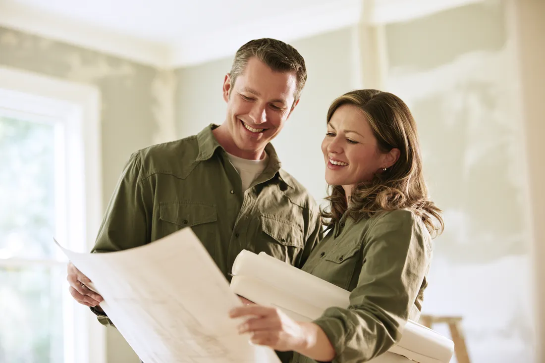 Couple with completed renovation plans funded at the larger tier